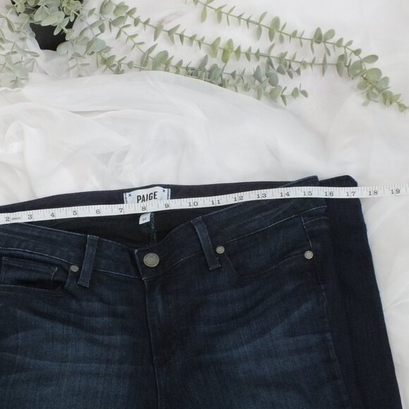 Paige Denim Skyline Straight Distressed Dark Wash Designer Jeans Women’s Size 30 - Picture 11 of 12